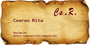 Cseres Rita névjegykártya